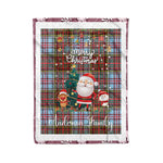 Personalized Gift Tartan Plaid Blanket Clan Anderson Ancient With Funny Santa Snowman Reindeer Merry Christmas Fleece Blanket, Home Living Room, Plaid Blanket, Tartan Blanket, Scottish Blanket, Buffalo fleece blanket, Christmas Blanket