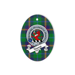Young Scottish Clan Badge Plaid Ornament Gift. Christmas Tree Ornament Young Tartan Ornament,  ceramic ornament, personalized christmas ornaments, christmas tree ornaments, christmas door decorations, Plaid Ornament, Tartan Ceramic Ornament