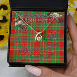 To My Beautiful Soulmate Necklace In Your Eyes I Have Found My Home Clan Peter Tartan Wishbone Dancing Necklace