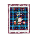 Personalized Gift Tartan Plaid Blanket Clan McCorquodale With Funny Santa Snowman Reindeer Merry Christmas Fleece Blanket, Home Living Room, Plaid Blanket, Tartan Blanket, Scottish Blanket, Buffalo fleece blanket, Christmas Blanket