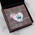 Sea Turtle Necklace Gift for My Beautiful Girlfriend Valentines Necklace Clan Fraser Hunting Modern Tartan Blue Turtle Necklace