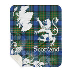 Sherpa Blanket - Tartan Blanket Thistle and Lion Scottish Clan MacLaren Ancient Plaid Blanket, plaid sherpa blanket queen,purple sherpa blanket,queen sherpa blanket,queen size sherpa blanket,red sherpa blanket,scottish tartan blankets,sherpa blanket,sherpa christmas blanket