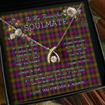 To My Beautiful Soulmate Necklace In Your Eyes I Have Found My Home Clan Carnegie Modern Tartan Wishbone Dancing Necklace