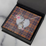 Rising Phoenix Necklace - Valentine Necklace Clan Jacobite Tartan Gift for Girlfriend, Gift for My Wife Rising Phoenix Necklace