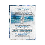 Scotstee Shop - Personalized Gift Letter To My Wife Beach Gift, Wife Birthday, Couple Love Gift Fleece Blanket