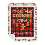 Personalized Gift Tartan Plaid Blanket Clan MacNaughton With Christmas Cookie Baking Crew Christmas Gift Sherpa Blanket, tartan sherpa blanket,buffalo plaid sherpa blanket,christmas sherpa blanket,Christmas Throw Blanket,green plaid sherpa blanket,green sherpa blanket