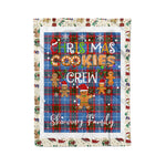 Personalized Gift Tartan Plaid Blanket Clan Skirving With Christmas Cookie Baking Crew Christmas Gift Blanket, Plaid Blanket, Christmas Fleece Blanket, Christmas Blanket, Tartan Blanket, Scottish Blanket, Scotland Blanket, Family Name Blanket, Custom Blanket, Personalized Blanket