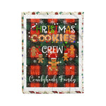 Personalized Gift Tartan Plaid Blanket Clan Cruickshanks With Christmas Cookie Baking Crew Christmas Gift Blanket, Plaid Blanket, Christmas Fleece Blanket, Christmas Blanket, Tartan Blanket, Scottish Blanket, Scotland Blanket, Family Name Blanket, Custom Blanket, Personalized Blanket