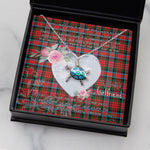 Sea Turtle Necklace Gift for My Beautiful Girlfriend Valentines Necklace Clan MacDuff Modern Tartan Blue Turtle Necklace