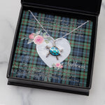 Sea Turtle Necklace Gift for My Beautiful Girlfriend Valentines Necklace Clan MacKinlay Ancient Tartan Blue Turtle Necklace