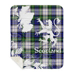 Sherpa Blanket - Tartan Blanket Thistle and Lion Scottish Clan Gordon Dress Modern Plaid Blanket, plaid sherpa blanket queen,purple sherpa blanket,queen sherpa blanket,queen size sherpa blanket,red sherpa blanket,scottish tartan blankets,sherpa blanket,sherpa christmas blanket