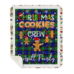 Personalized Gift Tartan Plaid Blanket Clan Sempill With Christmas Cookie Baking Crew Christmas Gift Sherpa Blanket, tartan sherpa blanket,buffalo plaid sherpa blanket,christmas sherpa blanket,Christmas Throw Blanket,green plaid sherpa blanket,green sherpa blanket