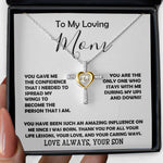Cross Dancing Necklace - To My Loving Mom - Love Always Your Son Necklace