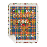 Personalized Gift Tartan Plaid Blanket Clan Buchanan Ancient With Christmas Cookie Baking Crew Christmas Gift Sherpa Blanket, tartan sherpa blanket,buffalo plaid sherpa blanket,christmas sherpa blanket,Christmas Throw Blanket,green plaid sherpa blanket,green sherpa blanket