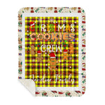 Personalized Gift Tartan Plaid Blanket Clan Jardine Yellow With Christmas Cookie Baking Crew Christmas Gift Sherpa Blanket, tartan sherpa blanket,buffalo plaid sherpa blanket,christmas sherpa blanket,Christmas Throw Blanket,green plaid sherpa blanket,green sherpa blanket
