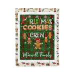 Fleece Blanket - Personalized Gift Tartan Plaid Blanket Clan Maxwell Hunting With Christmas Cookie Baking Crew Christmas Gift Fleece Blanket