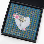 Gift For My Beautiful Girlfriend Necklace Valentine Necklace Clan Laing Hunting Tartan Cross Dancing Necklace Scottish Tartan Jewelry
