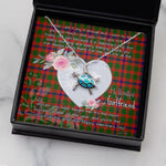 Sea Turtle Necklace Gift for My Beautiful Girlfriend Valentines Necklace Clan Skene Tartan Blue Turtle Necklace