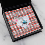 Sea Turtle Necklace Gift for My Beautiful Girlfriend Valentines Necklace Clan Renton Tartan Blue Turtle Necklace