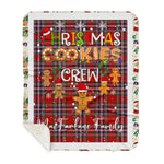 Personalized Gift Tartan Plaid Blanket Clan MacFarlane Red With Christmas Cookie Baking Crew Christmas Gift Sherpa Blanket, tartan sherpa blanket,buffalo plaid sherpa blanket,christmas sherpa blanket,Christmas Throw Blanket,green plaid sherpa blanket,green sherpa blanket