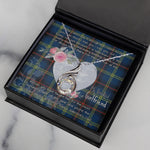 Rising Phoenix Necklace - Valentine Necklace Clan Grewar Tartan Gift for Girlfriend, Gift for My Wife Rising Phoenix Necklace