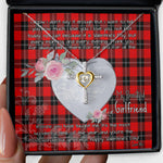 Gift For My Beautiful Girlfriend Necklace Valentine Necklace Clan Ramsay Tartan Cross Dancing Necklace Scottish Tartan Jewelry