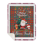 Personalized Gift Tartan Plaid Blanket Clan Matheson Ancient With Funny Santa Snowman Reindeer Merry Christmas Gift Sherpa Blanket, blue plaid sherpa blanket,blue tartan sherpa blanket,Buchan,buffalo plaid sherpa blanket,christmas sherpa blanket,Christmas Throw Blanket