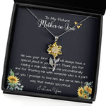 Sunflower Pendant Necklace - To My Future Mother In Law, Wedding For Her Mother's Gift Necklace