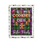 Personalized Gift Tartan Plaid Blanket Clan Taylor With Christmas Cookie Baking Crew Christmas Gift Blanket, Plaid Blanket, Christmas Fleece Blanket, Christmas Blanket, Tartan Blanket, Scottish Blanket, Scotland Blanket, Family Name Blanket, Custom Blanket, Personalized Blanket