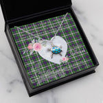 Sea Turtle Necklace Gift for My Beautiful Girlfriend Valentines Necklace Clan Farquharson Tartan Blue Turtle Necklace