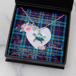 Sea Turtle Necklace Gift for My Beautiful Girlfriend Valentines Necklace Clan McCorquodale Tartan Blue Turtle Necklace