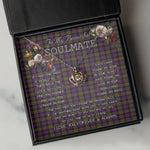 To My Beautiful Soulmate Necklace In Your Eyes I Have Found My Home Clan MacDonald Modern Tartan Crown Pendant Necklace