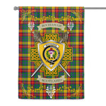 House Flag - Buchanan Irish Shield Celtic Cross Tartan Garden Flag St Patrick's Day Garden Flag