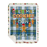 Personalized Gift Tartan Plaid Blanket Clan Campbell Dress Ancient With Christmas Cookie Baking Crew Christmas Gift Sherpa Blanket, tartan sherpa blanket,buffalo plaid sherpa blanket,christmas sherpa blanket,Christmas Throw Blanket,green plaid sherpa blanket,green sherpa blanket