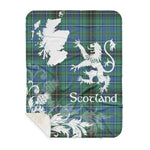 Sherpa Blanket - Tartan Blanket Thistle and Lion Scottish Clan MacInnes Ancient Plaid Blanket, plaid sherpa blanket queen,purple sherpa blanket,queen sherpa blanket,queen size sherpa blanket,red sherpa blanket,scottish tartan blankets,sherpa blanket,sherpa christmas blanket