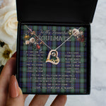 To My Beautiful Soulmate Necklace In Your Eyes I Have Found My Home Clan MacKenzie Modern Blue Tartan Forever Love Necklace