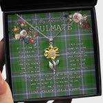 To My Beautiful Soulmate Sunflower Necklace In Your Eyes I Have Found My Home Clan Pringle Tartan Jewelry For Girlfriend