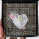 Gift For My Beautiful Girlfriend Necklace Valentine Necklace Clan Stewart Hunting Weathered Tartan Cross Dancing Necklace Scottish Tartan Jewelry