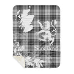 Sherpa Blanket - Tartan Blanket Thistle and Lion Scottish Clan Douglas Grey Modern Plaid Blanket, plaid sherpa blanket queen,purple sherpa blanket,queen sherpa blanket,queen size sherpa blanket,red sherpa blanket,scottish tartan blankets,sherpa blanket,sherpa christmas blanket