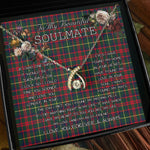 To My Beautiful Soulmate Necklace In Your Eyes I Have Found My Home Clan MacKintosh Tartan Wishbone Dancing Necklace