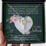 Gift For My Beautiful Girlfriend Necklace Valentine Necklace Clan Austin Tartan Cross Dancing Necklace Scottish Tartan Jewelry