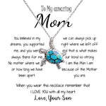 Opal Turtle Necklace - Mom Necklace - Gift for Mom from Son