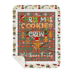 Personalized Gift Tartan Plaid Blanket Clan MacKinnon Ancient With Christmas Cookie Baking Crew Christmas Gift Sherpa Blanket, tartan sherpa blanket,buffalo plaid sherpa blanket,christmas sherpa blanket,Christmas Throw Blanket,green plaid sherpa blanket,green sherpa blanket