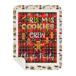 Personalized Gift Tartan Plaid Blanket Clan Christie With Christmas Cookie Baking Crew Christmas Gift Sherpa Blanket, tartan sherpa blanket,buffalo plaid sherpa blanket,christmas sherpa blanket,Christmas Throw Blanket,green plaid sherpa blanket,green sherpa blanket