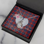 Rising Phoenix Necklace - Valentine Necklace Clan Haldane Tartan Gift for Girlfriend, Gift for My Wife Rising Phoenix Necklace
