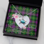 Sea Turtle Necklace Gift for My Beautiful Girlfriend Valentines Necklace Clan Selkirk Tartan Blue Turtle Necklace