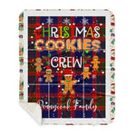 Personalized Gift Tartan Plaid Blanket Clan Pennycook With Christmas Cookie Baking Crew Christmas Gift Sherpa Blanket, tartan sherpa blanket,buffalo plaid sherpa blanket,christmas sherpa blanket,Christmas Throw Blanket,green plaid sherpa blanket,green sherpa blanket