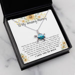 Mommy Necklace, To My Amazing Mommy Gift Necklace, 1st Mother’s Day Present For New Mom From New Born Baby, Sentimental Gift From Baby To Mom, New Mommy Gift, Sea Turtle Necklace