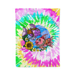 Scotstee Shop - Scotstee Shop Blanket Fish Hippies Tie Dye Rainbow Hippie Fleece Blanket