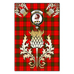 Tartan Personalized Flag Adair Clan Crest Gold Thistle Tartan Garden Flag - Scotstee Shop